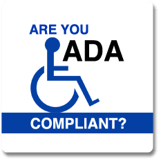 Image displaying the question "Are you ADA compliant?"