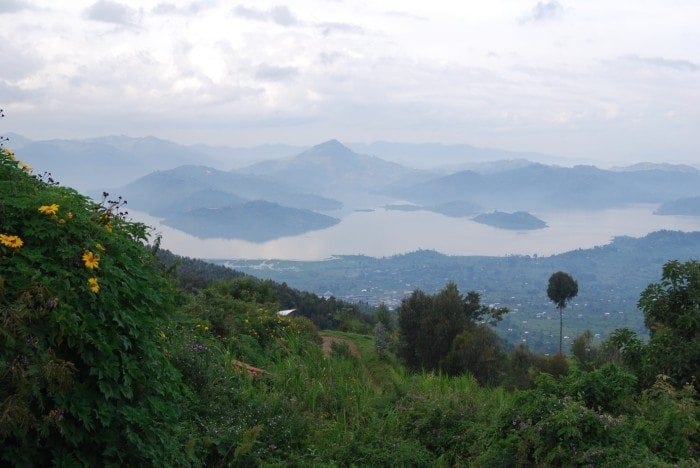 Image showing Lake Burera in the distance. 
