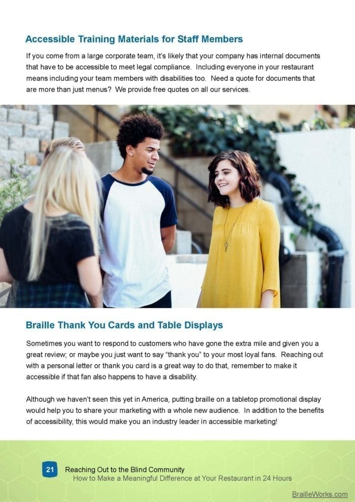 Screenshot of Accessible Training Materials for Staff Members.