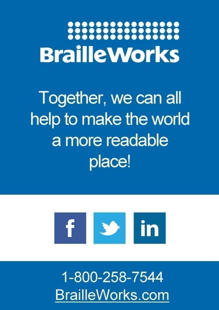 Screenshot of Together, we can all help make the world a more readable place.